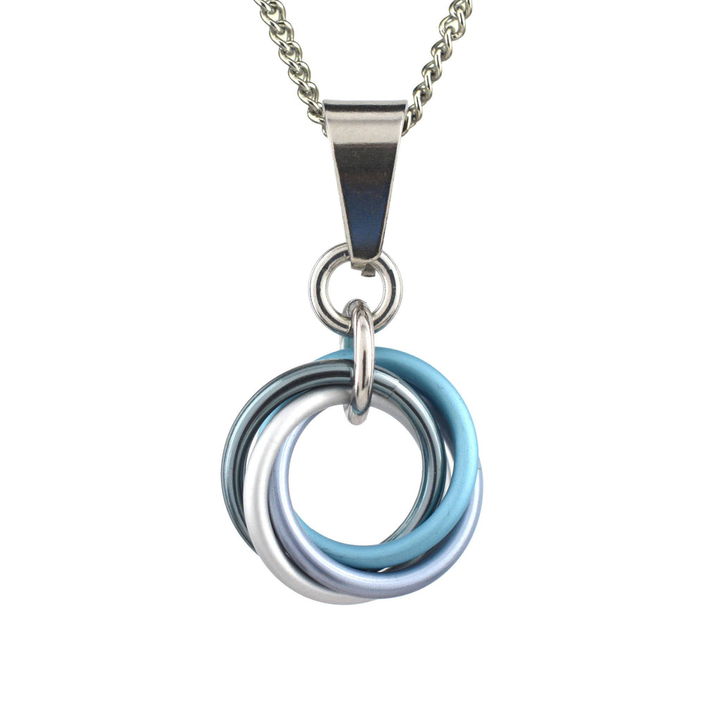 LGBTQ Pride Small Swirl Pendant - 24+ Flags: Agender