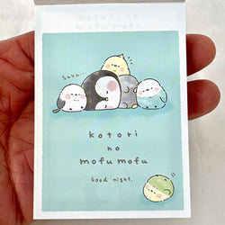 212233 Birds kotori no mufu mofu Mini Notepad-10