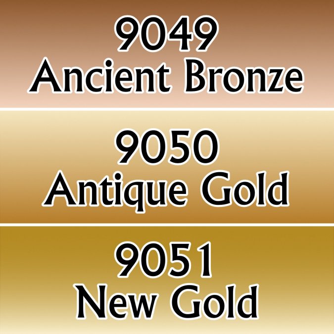 Reaper 09717 — Reaper Master Series Gold-Toned Metal Paint Triad