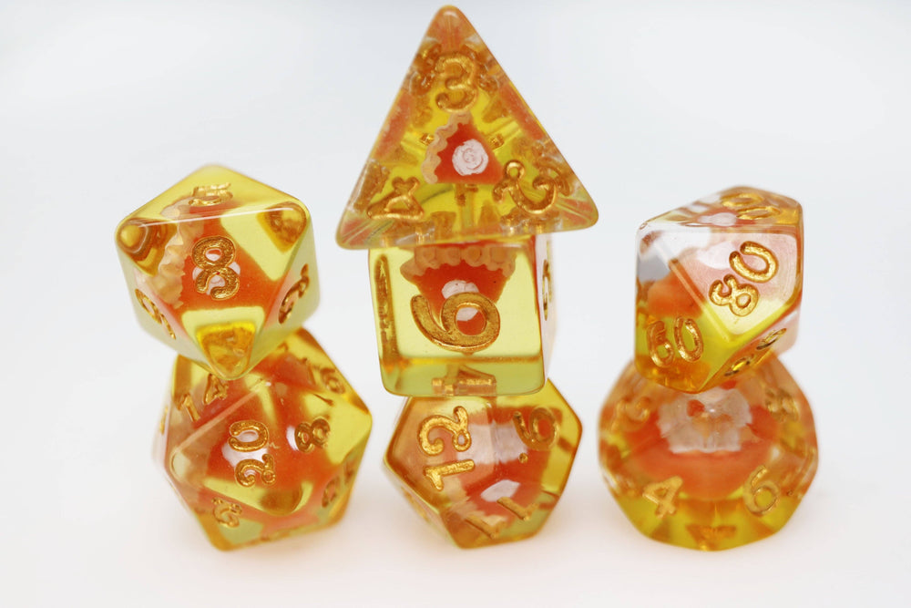 Pastry Pets: Pumpkin Pie Fox - Pin & RPG Dice Set