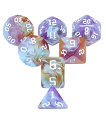 Amethyst Sunset RPG Dice Set