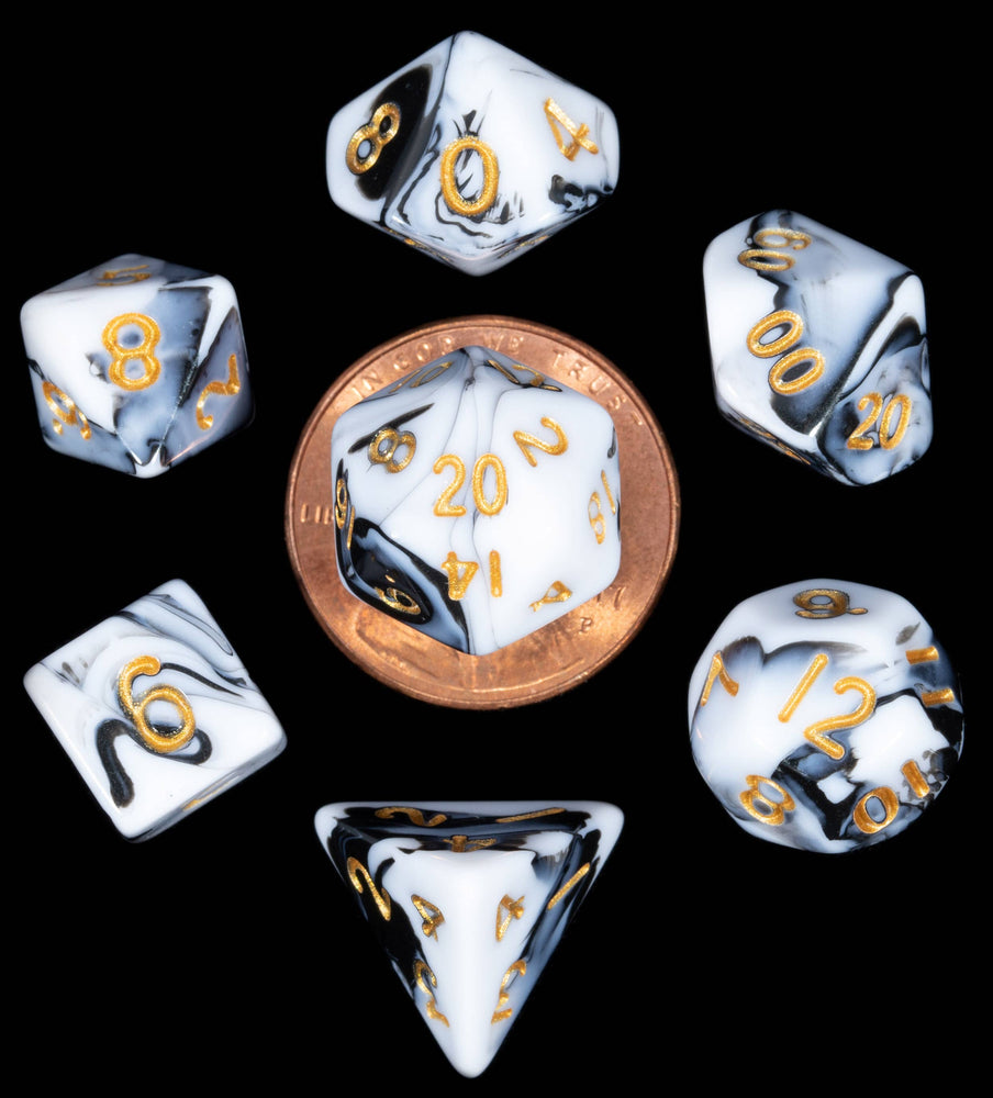 10mm Mini Dice Acrylic Polyhedral Set (24 Options): Stardust Supervolcano