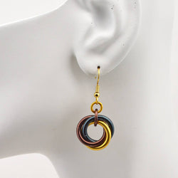 Knotted Metal Large Knot Earring - Steampunk