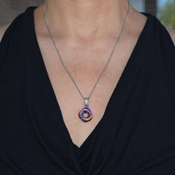 Xenogender Pride Pendant - Small Swirl