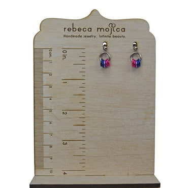Bisexual Pride Flag - Tiny Chainmaille Earring