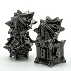Warrior's Flail: Silver - Metal RPG Dice Set