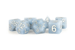 UNIQUE Sharp Edge Silicone Rubber Dice Set: Volcanic Soot