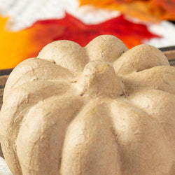 Paper Mache Pumpkin - 2-1/2" H x 3-1/4" dia