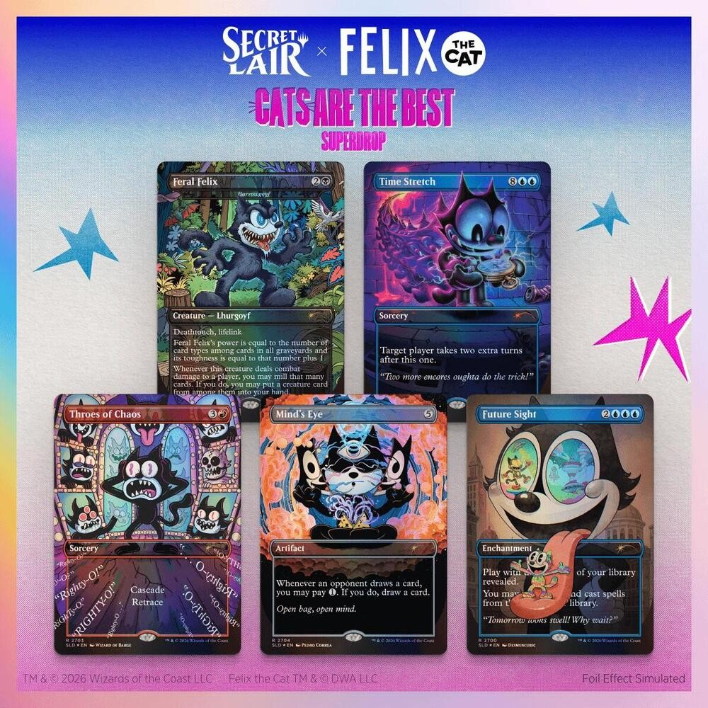 Secret Lair Drop: Secret Lair x Felix the Cat: Magic Bag of Tricks - Traditional Foil Edition - Secret Lair Drop Series (SLD)