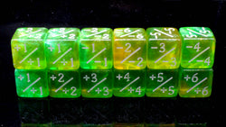 +/- Counter Dice 12ct Set - Galaxy - Fairy Lights