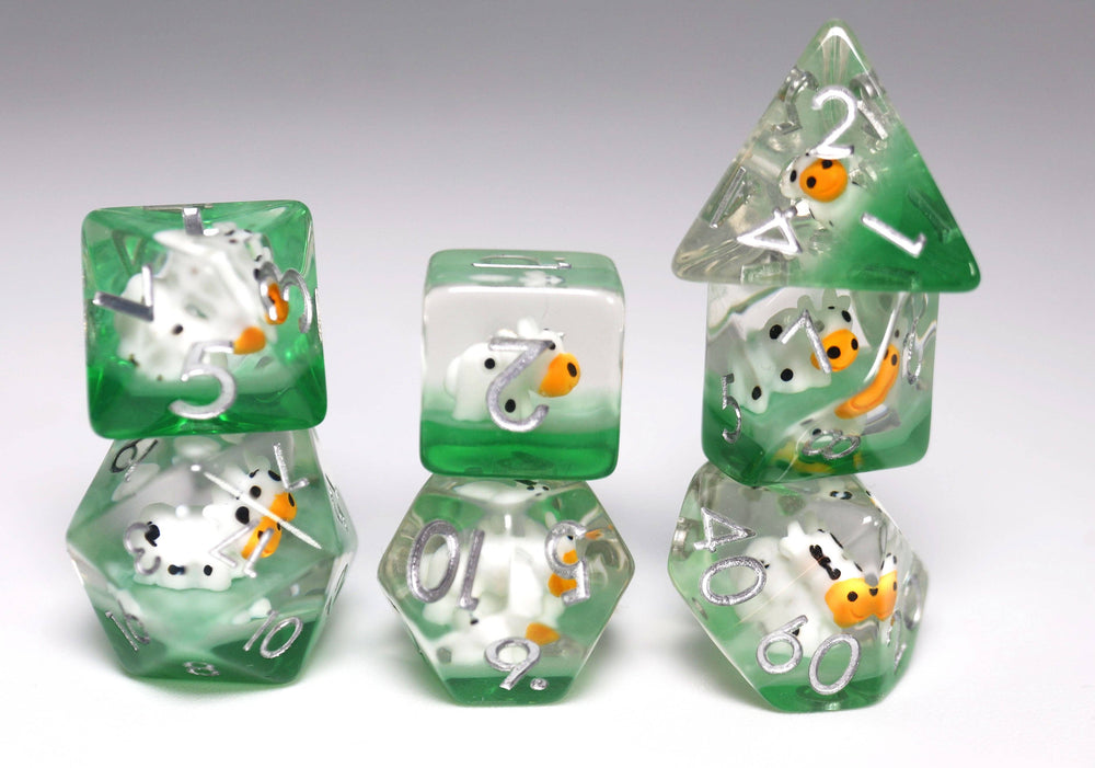 Grazing Cow RPG Dice Set