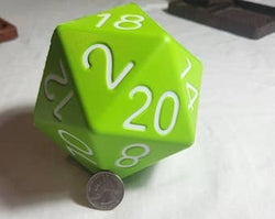 Big Foam Dice 4 inch D20's (11 colors) by Zucati: 6 pack random