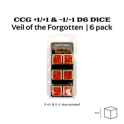 +1/+1 & -1/-1 D6 Veil of Forgotten Magic Pack of 6 CCG Metal Dice
