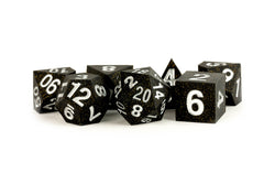 UNIQUE Sharp Edge Silicone Rubber Dice Set: Volcanic Soot