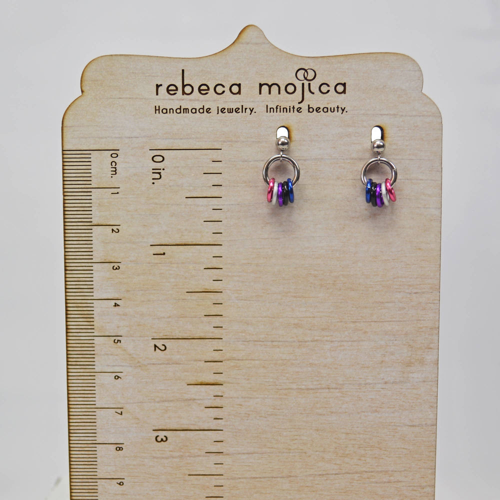 Genderfluid Pride - Tiny Hoop Flag Earring
