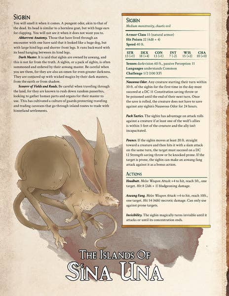 The Islands of Sina Una Hardcover Campaign Book
