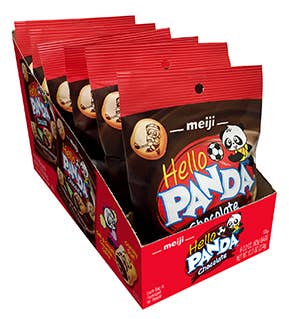 Meiji Hello Panda, Chocolate 2.2oz Bag, 6ct