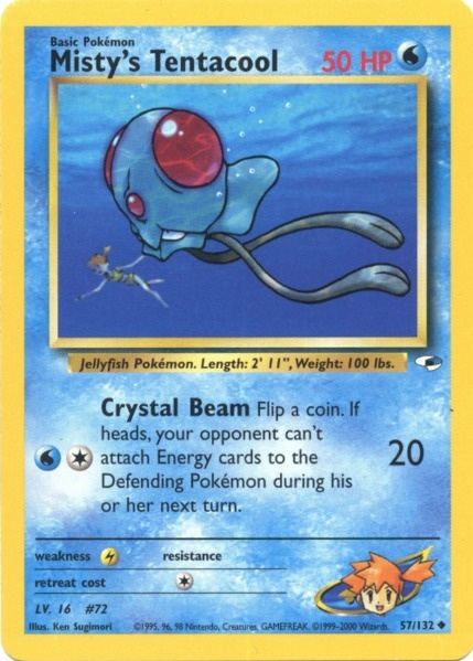 misty's tentacool pokemon card Misty's Tentacool (57/132) [Gym Heroes Unlimited]