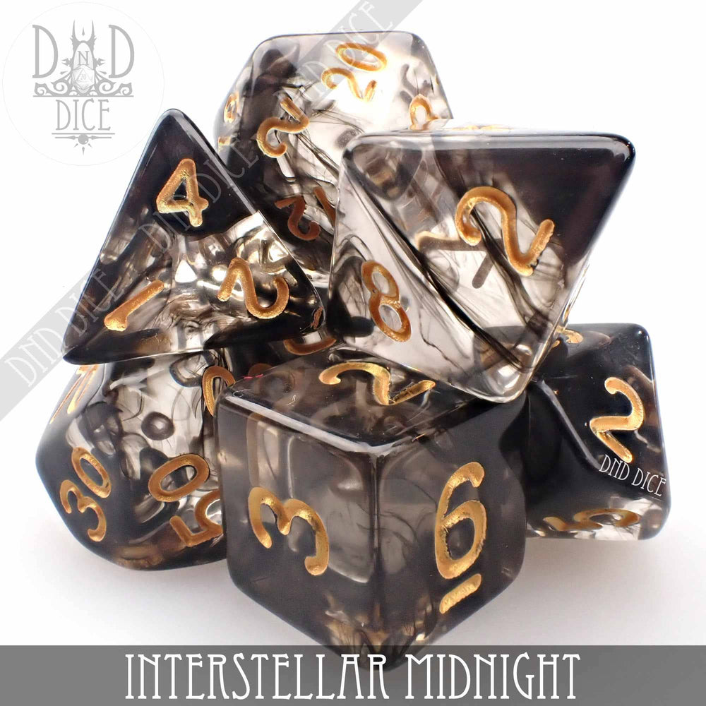 Interstellar Midnight 7 or 11: 7 Dice Set