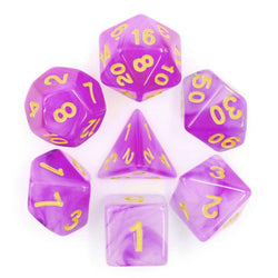 Purple Milky RPG Dice Set