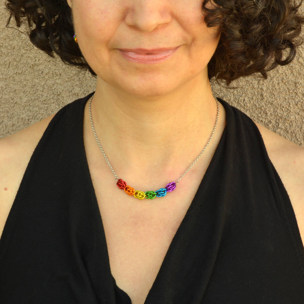LGBTQ Rainbow Pride Petite Necklace