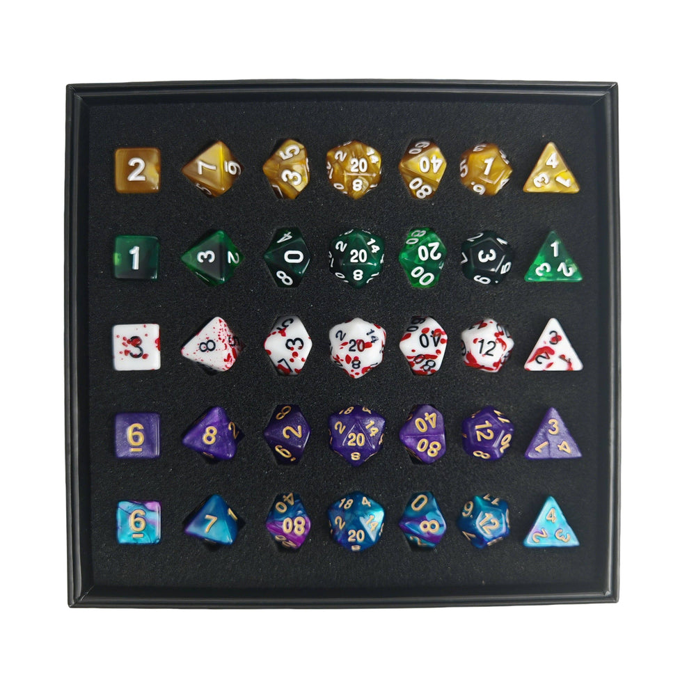 Dungeoneer's Dice Bundle - 5 full sets of Polymer Dice