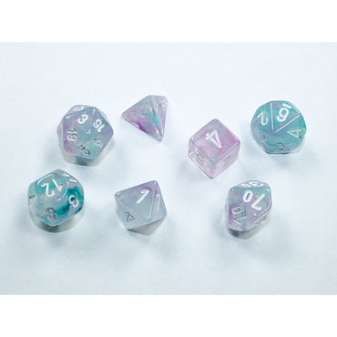 Chessex 7-Die Set Mini Nebula - Wisteria/White