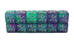 +/- Counter Dice 12ct Set - Galaxy - Cosmic Stardust
