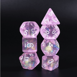 Violet Sparkle RPG Dice Set