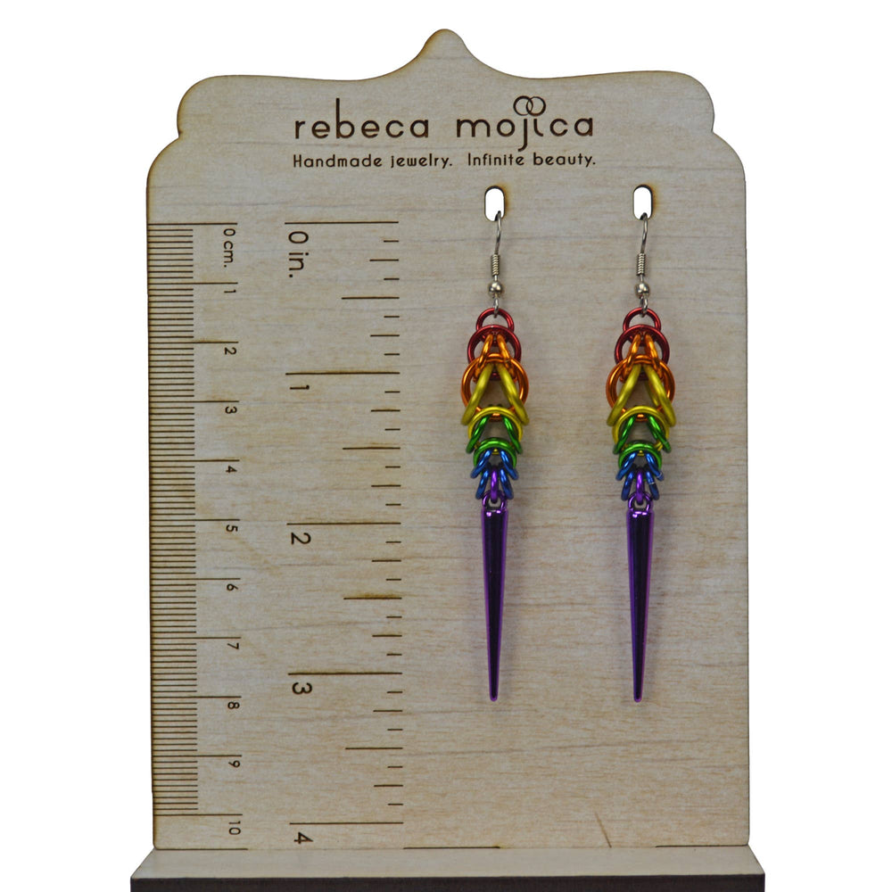 LGBTQ Rainbow Pride - Spike Earring: Mirror Spike