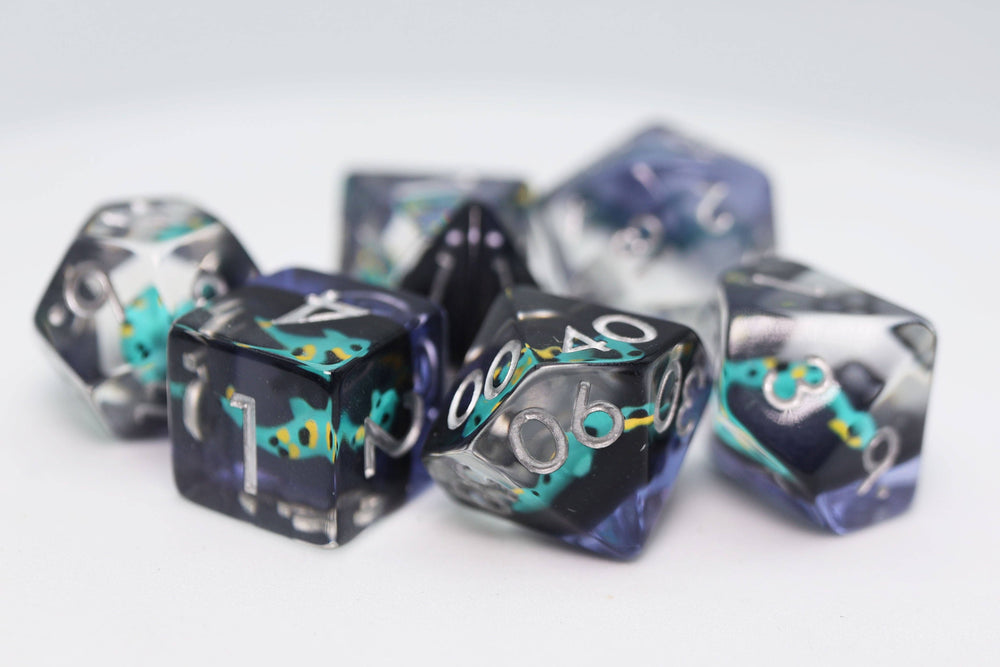 Turquoise Koi RPG Dice Set