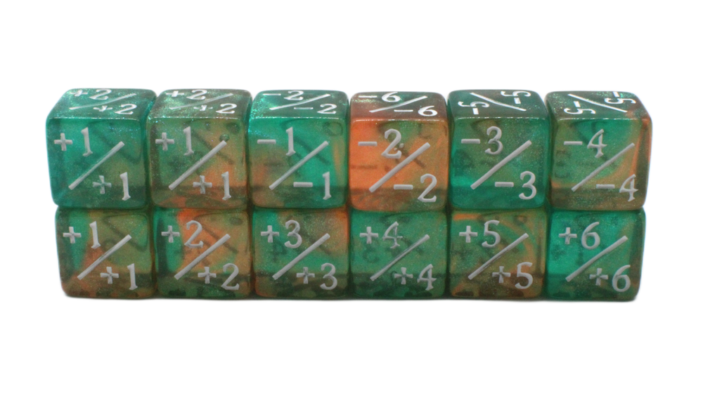 +/- Counter Dice 12ct Set - Galaxy - Mystic Burst