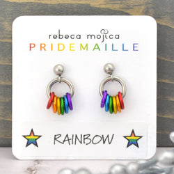 LGBTQ Rainbow Pride - Tiny Hoop Flag Earring