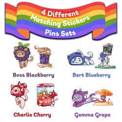 Milk Carton Mystery Dice 12 Pack Different Fruit Kawaii Cats
