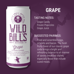 Wild Bill's - Grape: Premium Cane Sugar Soda