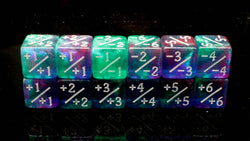 +/- Counter Dice 12ct Set - Galaxy - Cosmic Stardust