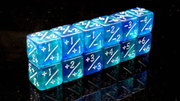 +/- Counter Dice 12ct Set - Galaxy - Deep Space