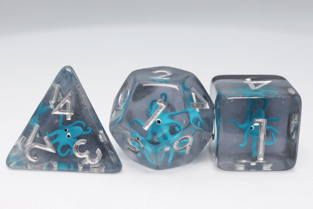 Teal Octopus RPG Dice Set