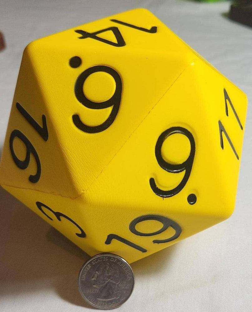 Big Foam Dice 4 inch D20's (11 colors) by Zucati: 6 pack random