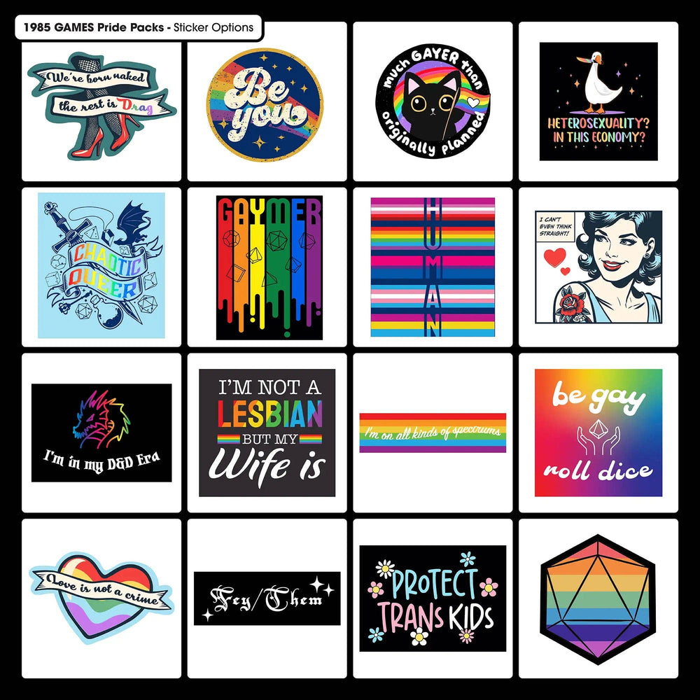 Pride Mystery Dice - Rainbow Themed Dice Sticker & Pin