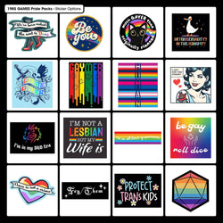 Pride Mystery Dice - Rainbow Themed Dice Sticker & Pin