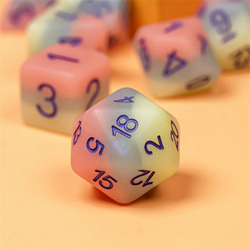 Peach Snow Cone RPG Dice Set