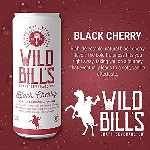 Wild Bill's - Black Cherry: Premium Cane Sugar Soda