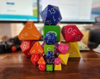 Big Foam Dice 4 inch D20's (11 colors) by Zucati: 6 pack random