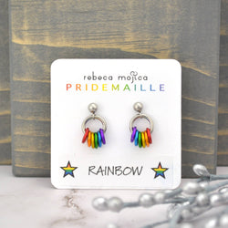 LGBTQ Rainbow Pride - Tiny Hoop Flag Earring