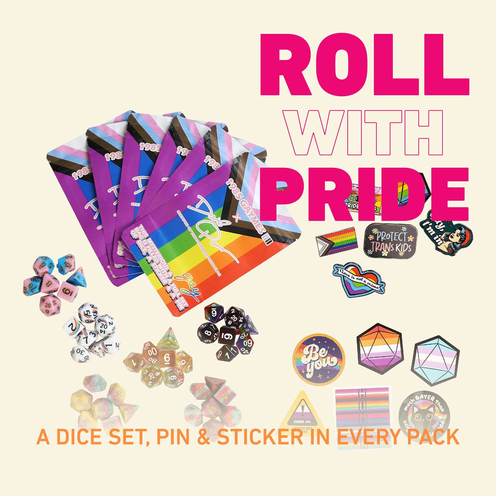 Pride Mystery Dice - Rainbow Themed Dice Sticker & Pin