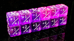 +/- Counter Dice 12ct Set - Galaxy - Majestic Cosmos