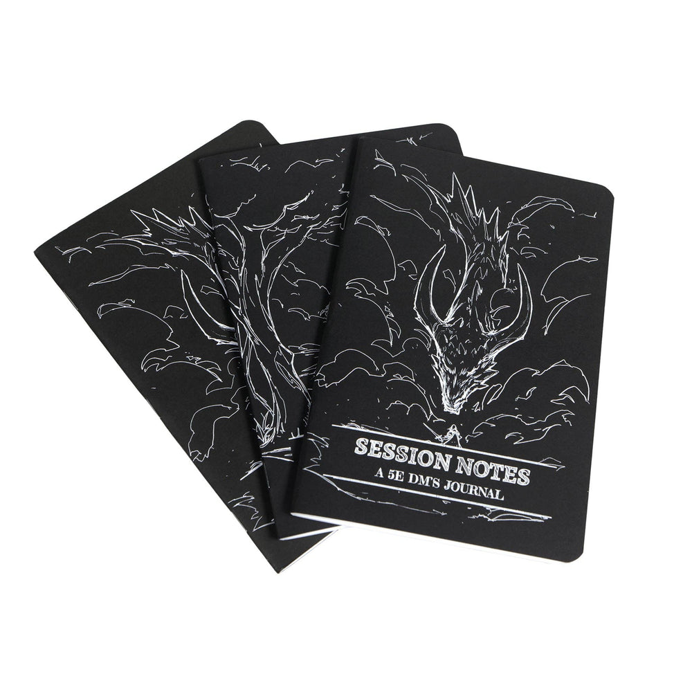 DM Journal Set – RPG Campaign Notebooks for D&D Game Masters: Black