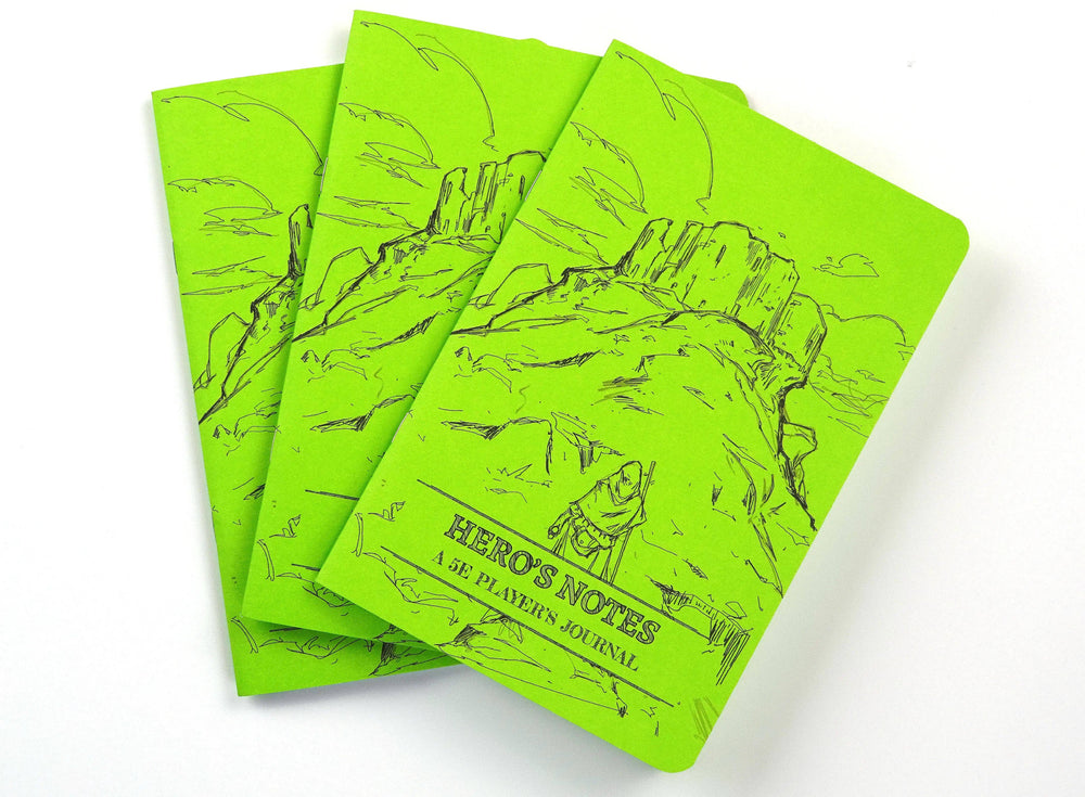 Hero Journals: Player Character Notebooks 3-Pack: Black
