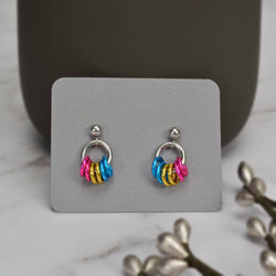 Pansexual Pride - Tiny Hoop Flag Earring